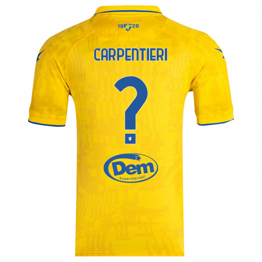 גברים Christian Carpentieri #0 צהוב כחול ג'רזי ביתית 2025/26 חולצה קצרה