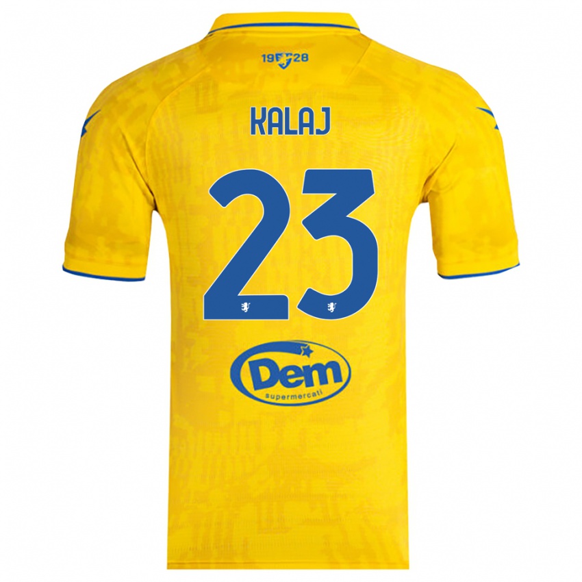 גברים סרג׳יו קלאי #23 צהוב כחול ג'רזי ביתית 2025/26 חולצה קצרה