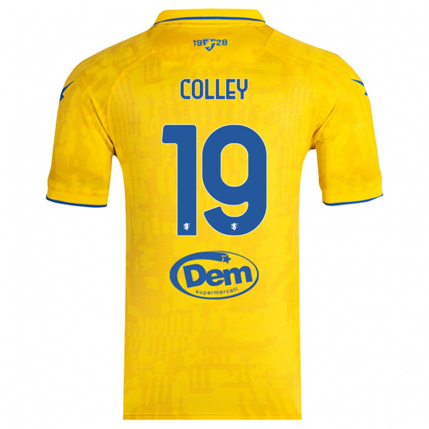 גברים Muhammed Colley #19 צהוב כחול ג'רזי ביתית 2025/26 חולצה קצרה