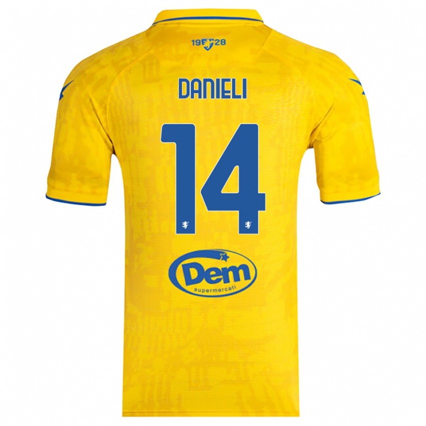 גברים Lorenzo Danieli #14 צהוב כחול ג'רזי ביתית 2025/26 חולצה קצרה