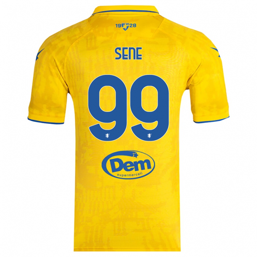 גברים Fallou Sene #99 צהוב כחול ג'רזי ביתית 2025/26 חולצה קצרה