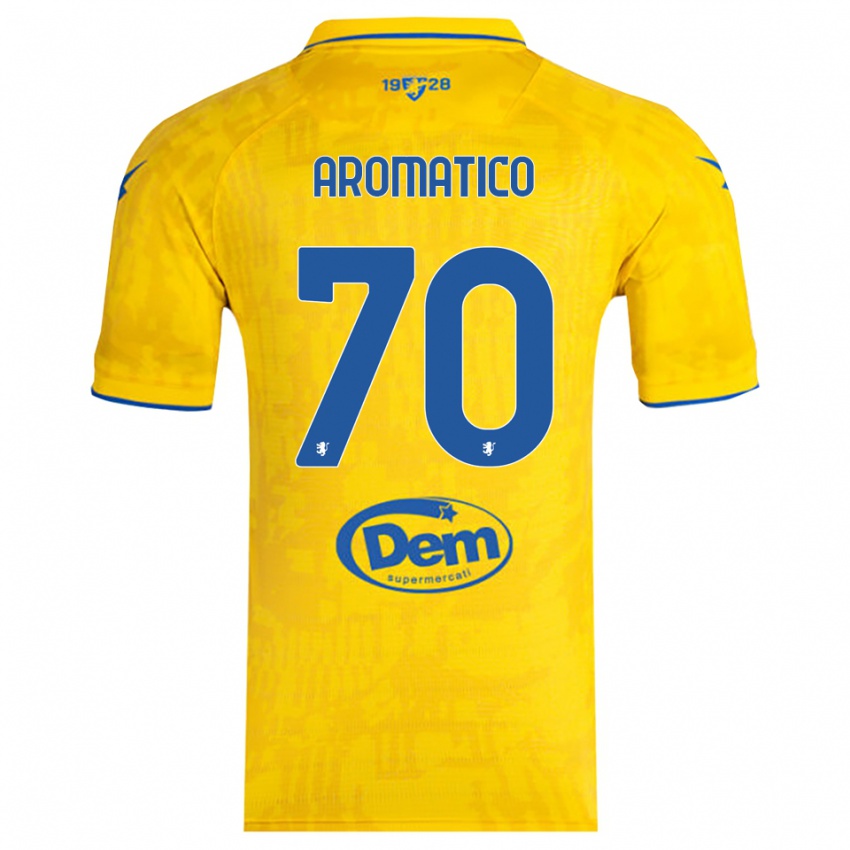 גברים Raul Aromatico #70 צהוב כחול ג'רזי ביתית 2025/26 חולצה קצרה