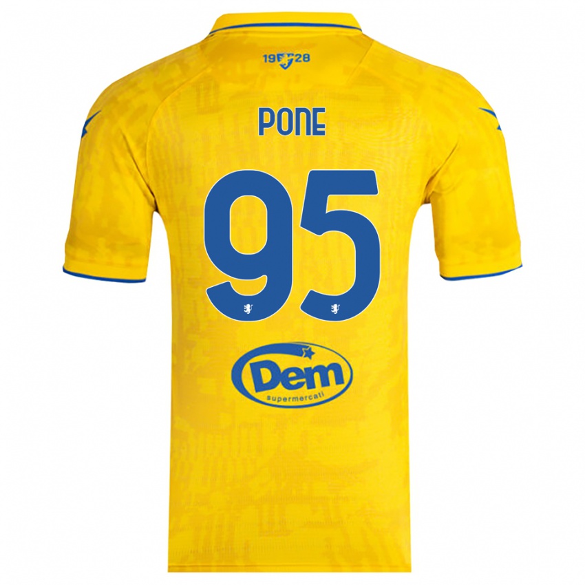 גברים Cristian Pone #95 צהוב כחול ג'רזי ביתית 2025/26 חולצה קצרה
