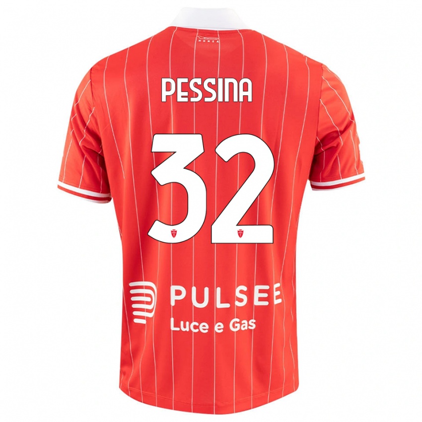 גברים מתאו פסינה #32 אדום לבן ג'רזי ביתית 2025/26 חולצה קצרה