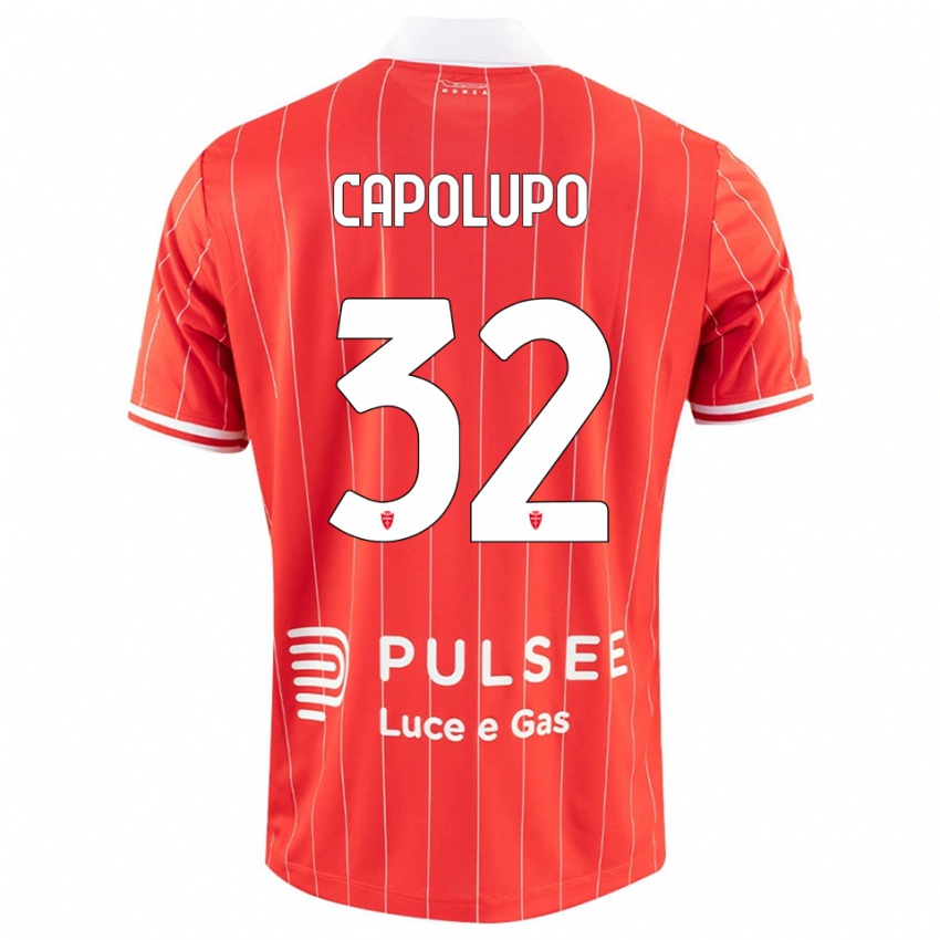 גברים סמואלה קפולופו #32 אדום לבן ג'רזי ביתית 2025/26 חולצה קצרה
