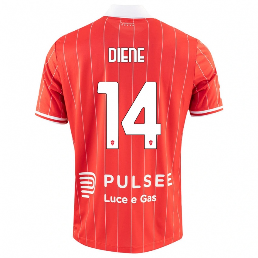 גברים Abdou Diene #14 אדום לבן ג'רזי ביתית 2025/26 חולצה קצרה