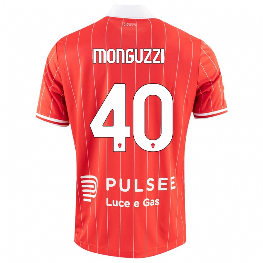 גברים Filippo Monguzzi #40 אדום לבן ג'רזי ביתית 2025/26 חולצה קצרה