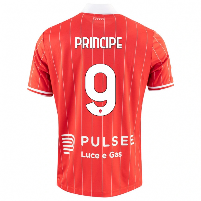 גברים Tommaso Principe #9 אדום לבן ג'רזי ביתית 2025/26 חולצה קצרה