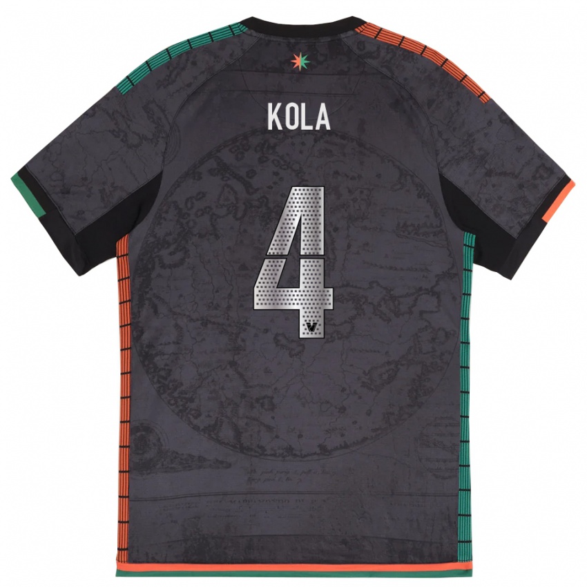 גברים Davide Kola #4 אפור כהה ג'רזי ביתית 2025/26 חולצה קצרה