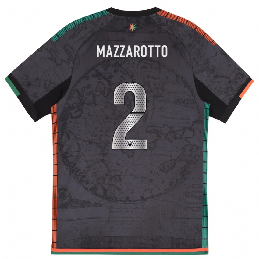 גברים Jacopo Mazzarotto #2 אפור כהה ג'רזי ביתית 2025/26 חולצה קצרה