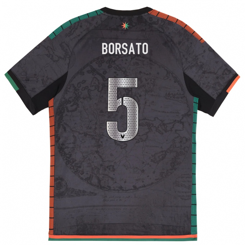 גברים Giulia Borsato #5 אפור כהה ג'רזי ביתית 2025/26 חולצה קצרה