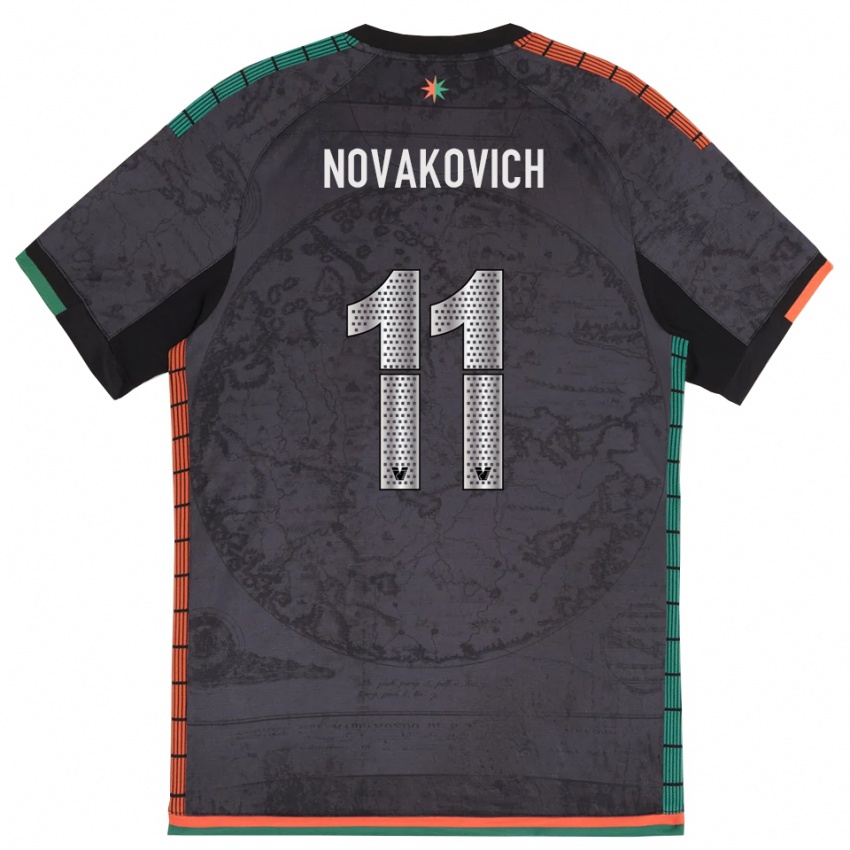 גברים אנדריאה נובקוביץ #11 אפור כהה ג'רזי ביתית 2025/26 חולצה קצרה