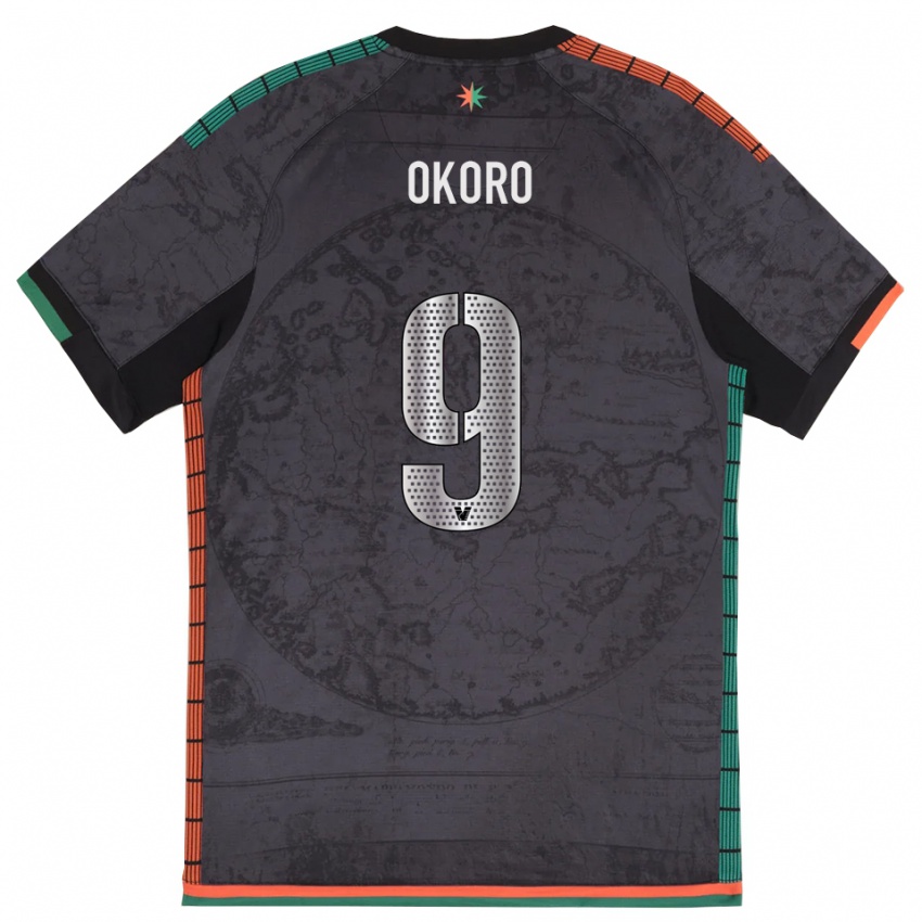 גברים Alvin Okoro #9 אפור כהה ג'רזי ביתית 2025/26 חולצה קצרה