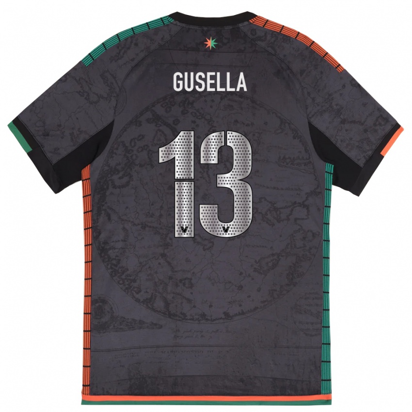 גברים Pietro Gusella #13 אפור כהה ג'רזי ביתית 2025/26 חולצה קצרה