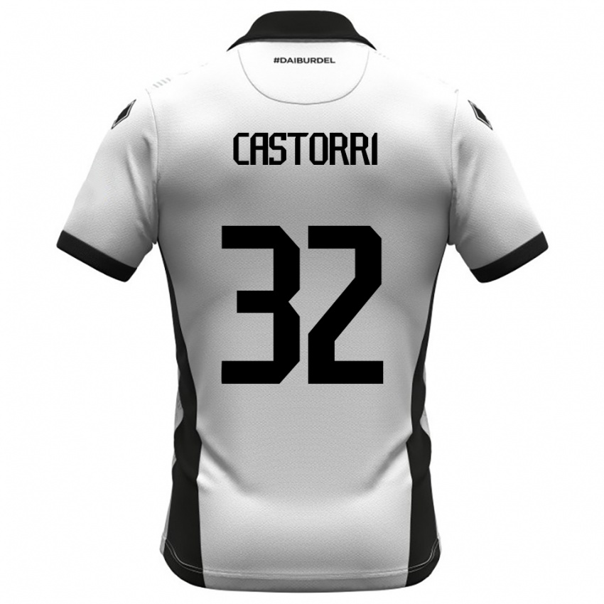 גברים Gianmarco Castorri #32 לבן שחור כתום ג'רזי ביתית 2025/26 חולצה קצרה