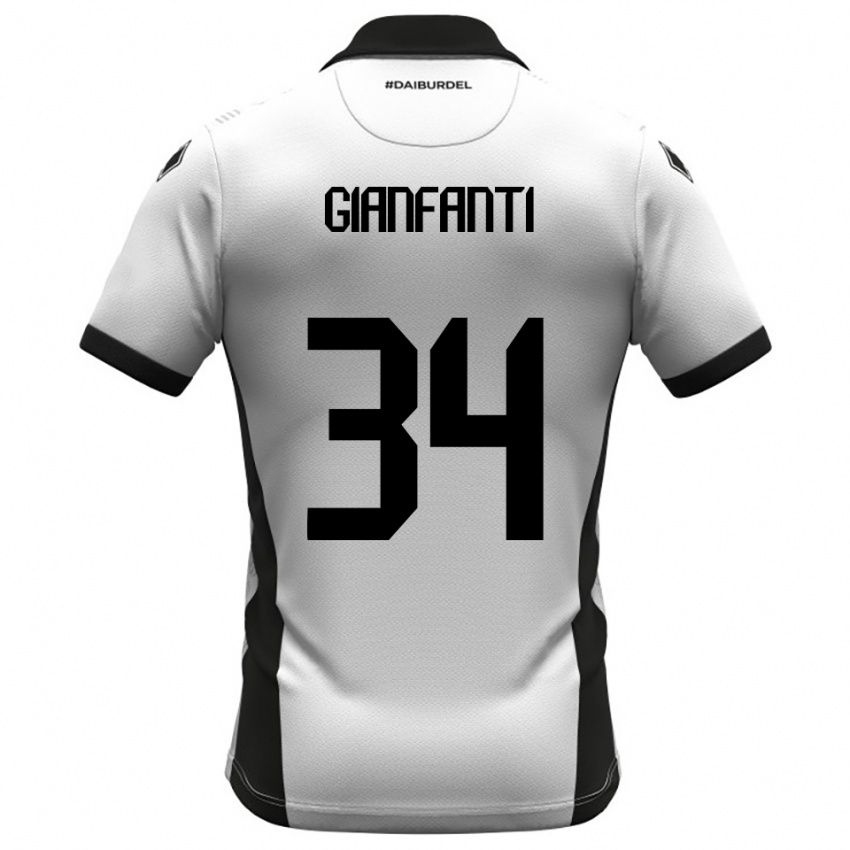 גברים Simone Gianfanti #34 לבן שחור כתום ג'רזי ביתית 2025/26 חולצה קצרה