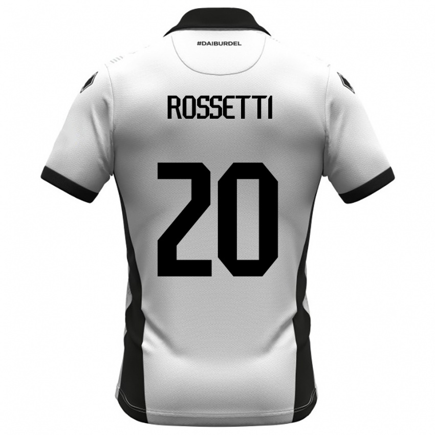 גברים Maurizio Rossetti #20 לבן שחור כתום ג'רזי ביתית 2025/26 חולצה קצרה