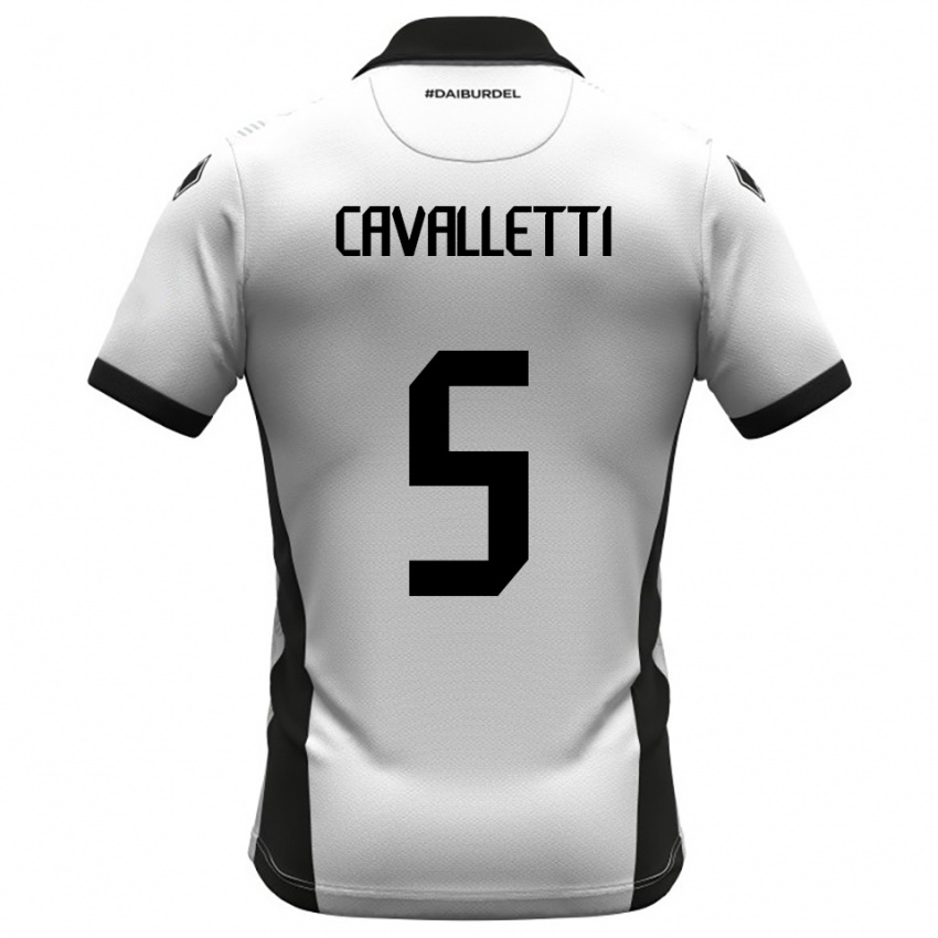 גברים Pietro Cavalletti #5 לבן שחור כתום ג'רזי ביתית 2025/26 חולצה קצרה