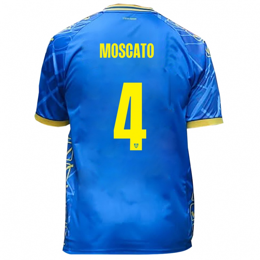 גברים Gabriele Moscato #4 כחול שמיים צהוב ג'רזי ביתית 2025/26 חולצה קצרה