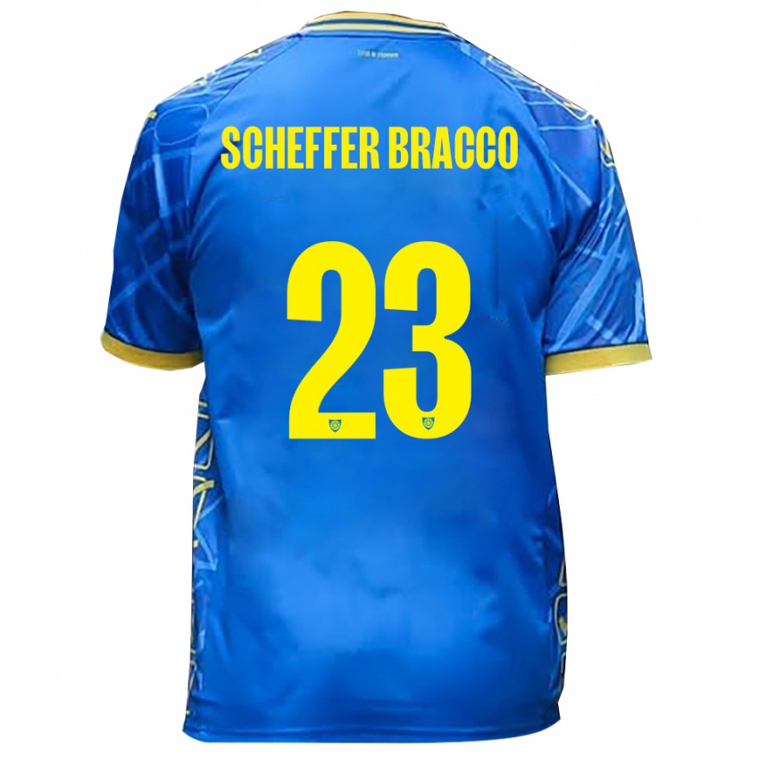 גברים מתאו שפר בראקו #23 כחול שמיים צהוב ג'רזי ביתית 2025/26 חולצה קצרה