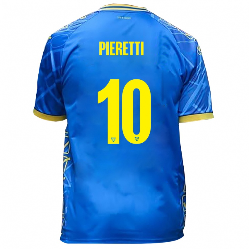 גברים Niccolò Pieretti #10 כחול שמיים צהוב ג'רזי ביתית 2025/26 חולצה קצרה