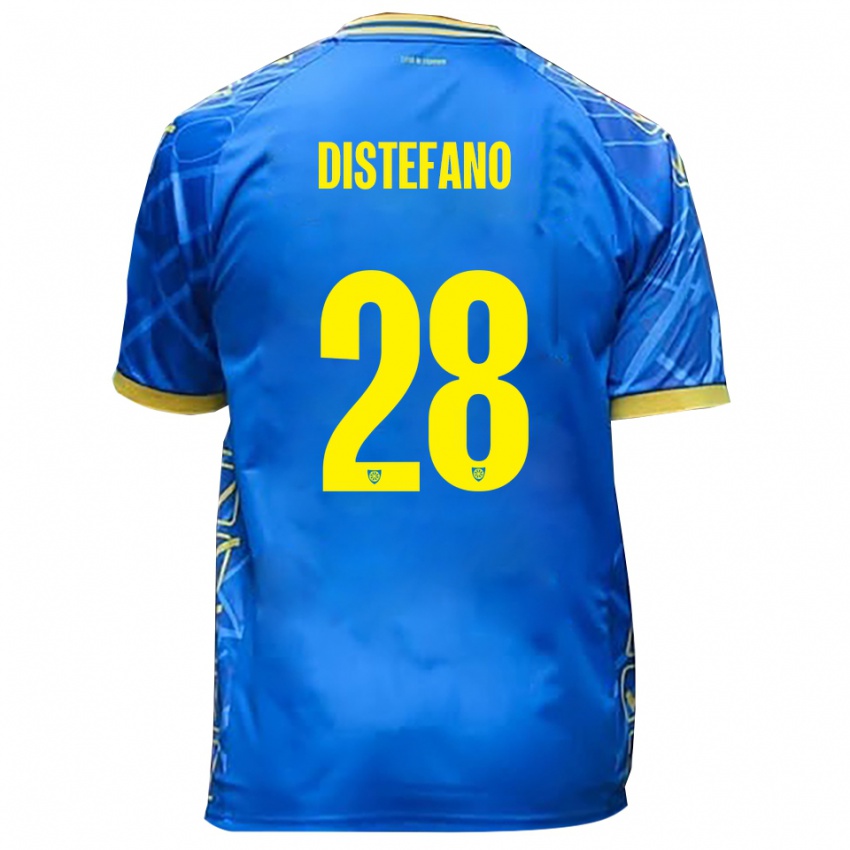 גברים פיליפו דיסטפאנו #28 כחול שמיים צהוב ג'רזי ביתית 2025/26 חולצה קצרה