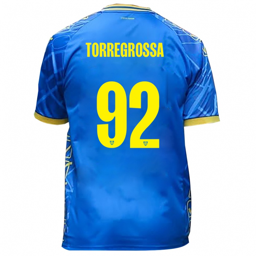 גברים ארנסטו טורגרוסה #92 כחול שמיים צהוב ג'רזי ביתית 2025/26 חולצה קצרה