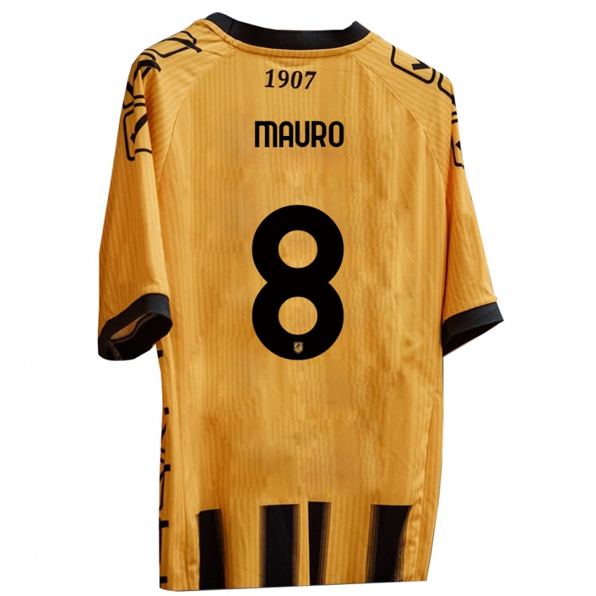 גברים Antonio Mauro #8 צהוב שחור ג'רזי ביתית 2025/26 חולצה קצרה