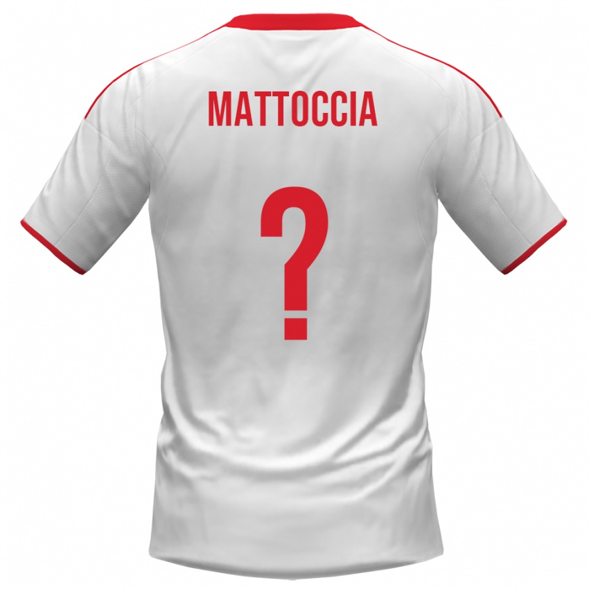 גברים Riccardo Mattoccia #0 לבן אדום ג'רזי ביתית 2025/26 חולצה קצרה