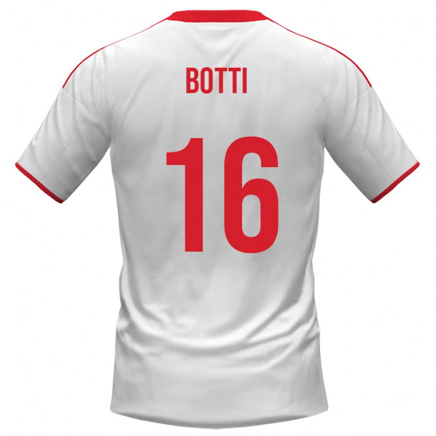 גברים פדריקו בוטי #16 לבן אדום ג'רזי ביתית 2025/26 חולצה קצרה
