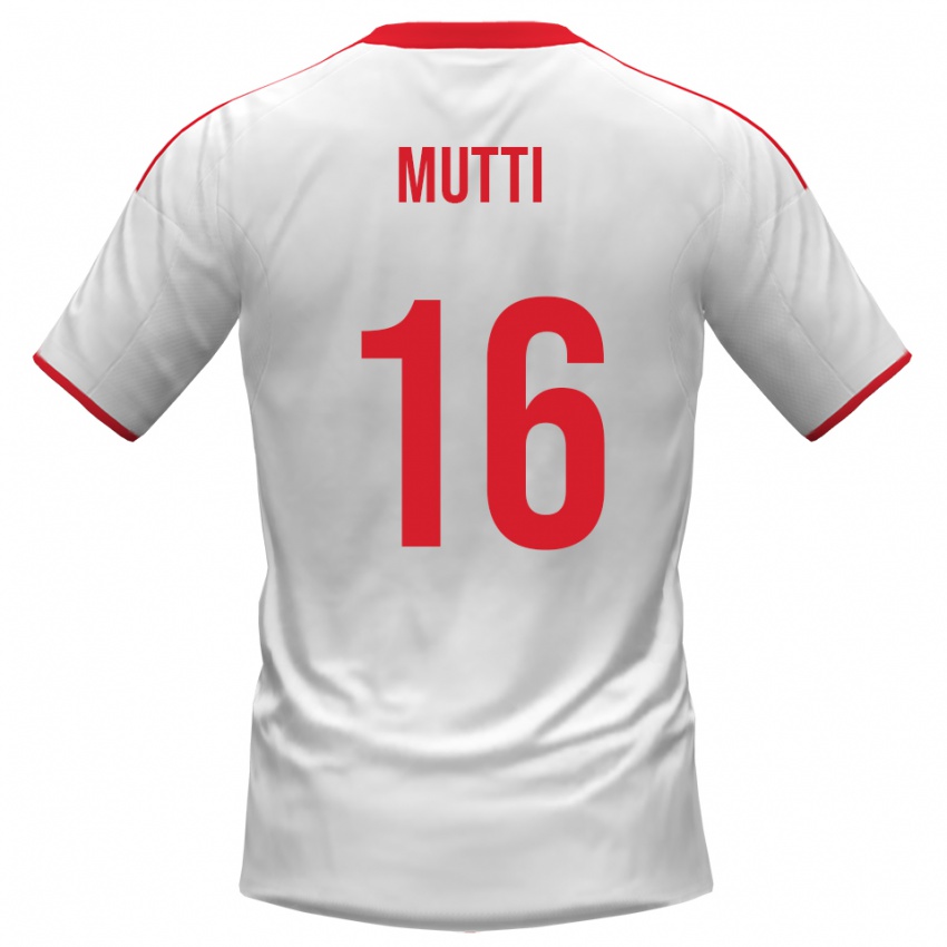 גברים Matteo Mutti #16 לבן אדום ג'רזי ביתית 2025/26 חולצה קצרה