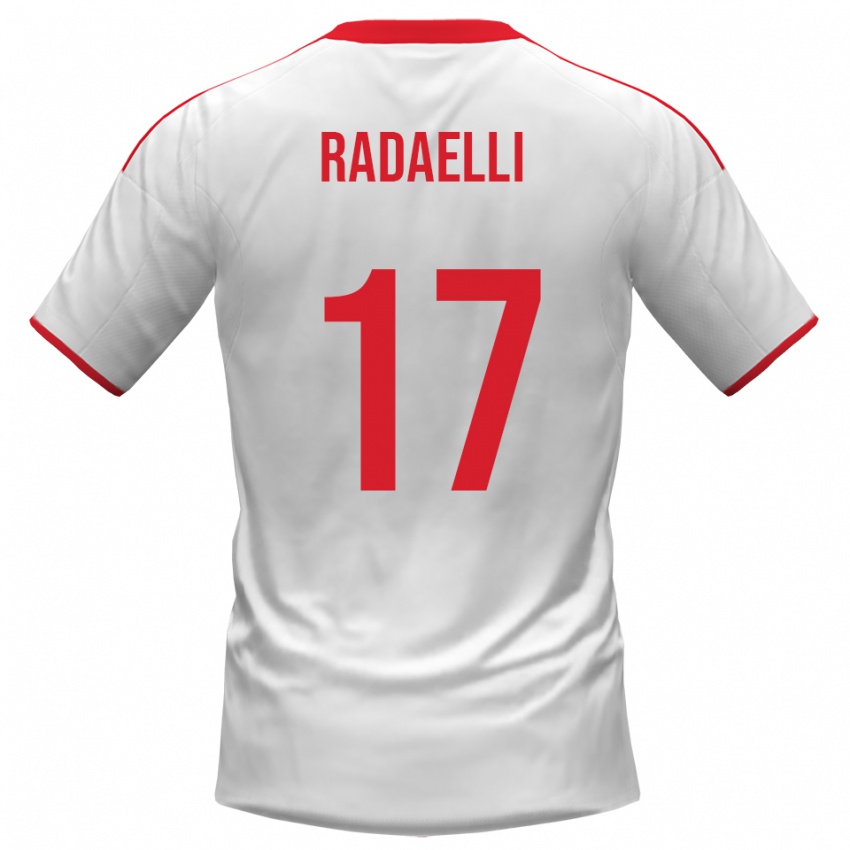 גברים Nicolò Radaelli #17 לבן אדום ג'רזי ביתית 2025/26 חולצה קצרה