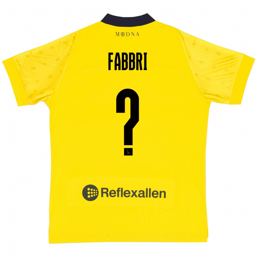 גברים Tito Fabbri #0 צהוב כחול נייבי ג'רזי ביתית 2025/26 חולצה קצרה