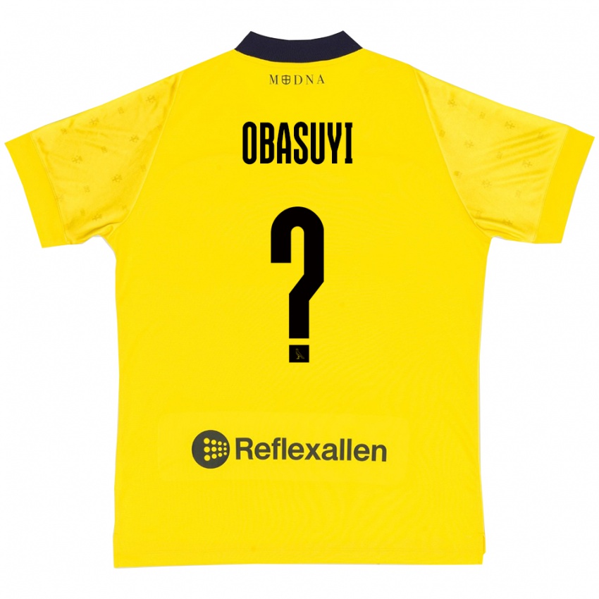 גברים Freedom Obasuyi #0 צהוב כחול נייבי ג'רזי ביתית 2025/26 חולצה קצרה