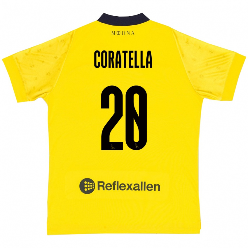 גברים פאביו קורטלה #20 צהוב כחול נייבי ג'רזי ביתית 2025/26 חולצה קצרה