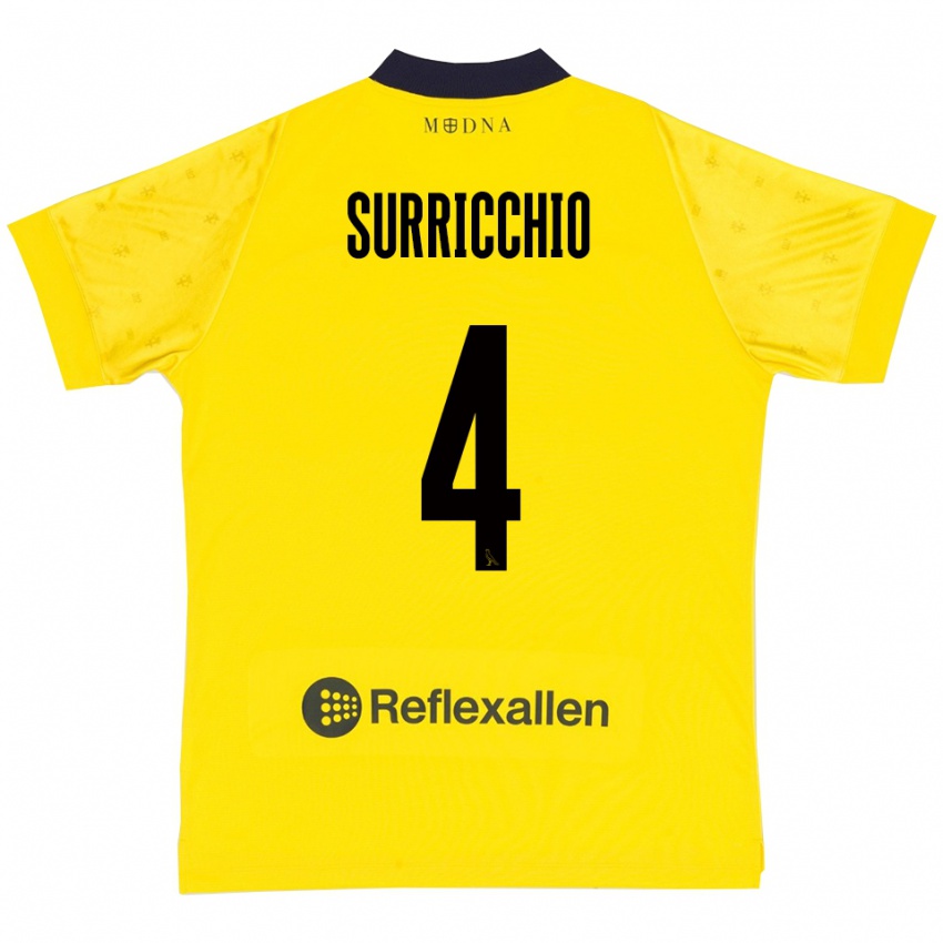 גברים יאקופו סוריקיו #4 צהוב כחול נייבי ג'רזי ביתית 2025/26 חולצה קצרה