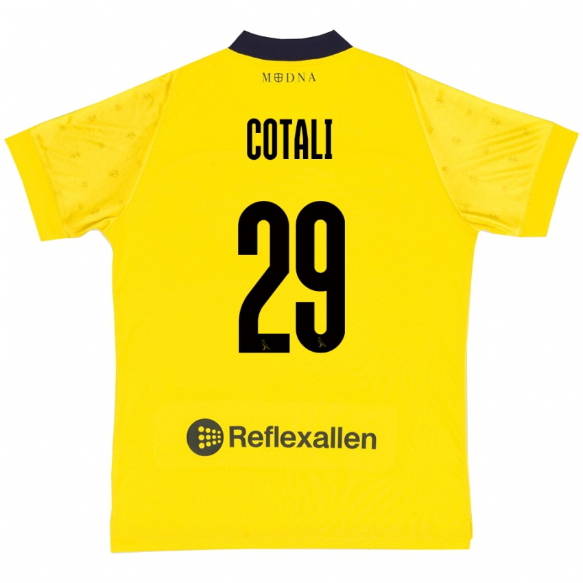 גברים Matteo Cotali #29 צהוב כחול נייבי ג'רזי ביתית 2025/26 חולצה קצרה