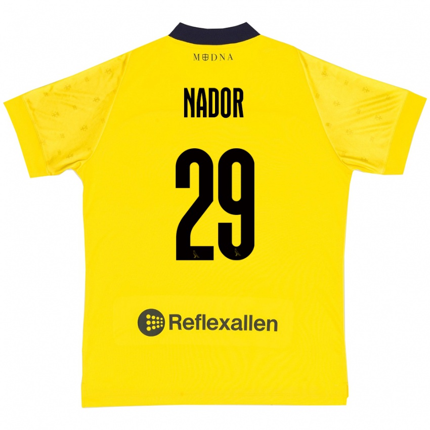 גברים סטיבן נאדור #29 צהוב כחול נייבי ג'רזי ביתית 2025/26 חולצה קצרה