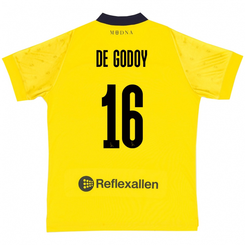 גברים Patrick Pîrv De Godoy #16 צהוב כחול נייבי ג'רזי ביתית 2025/26 חולצה קצרה