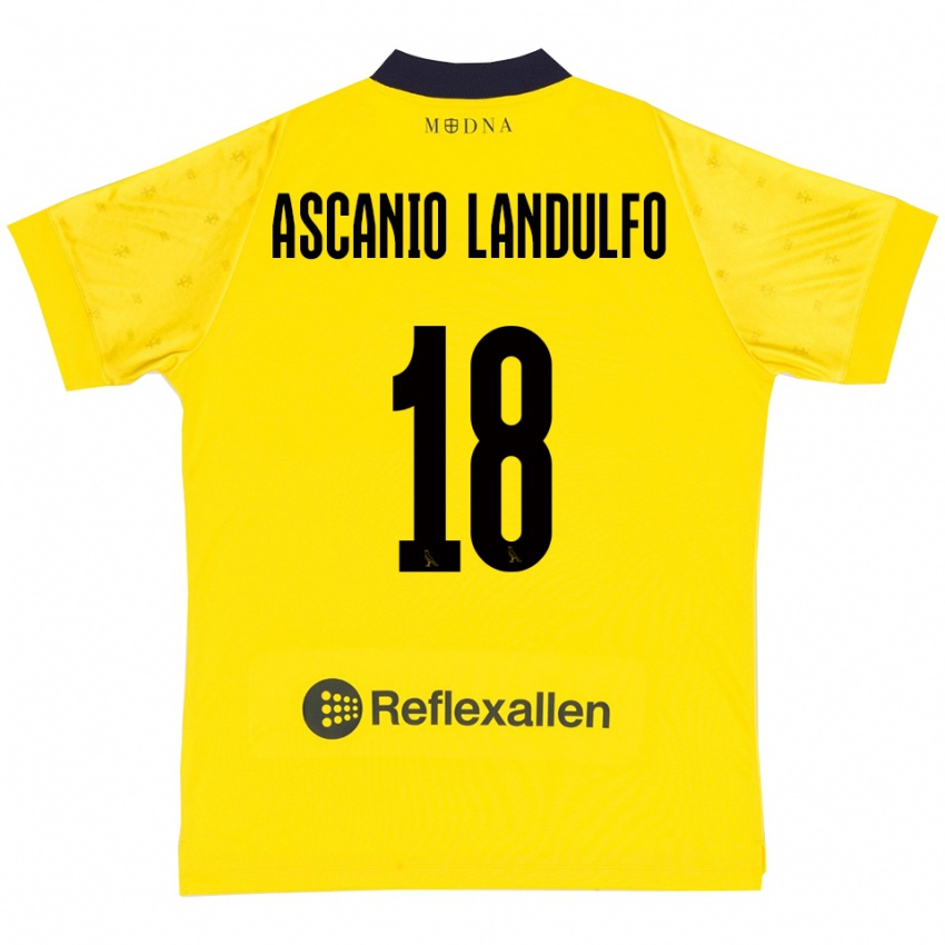גברים Gabriele Ascanio Landulfo #18 צהוב כחול נייבי ג'רזי ביתית 2025/26 חולצה קצרה