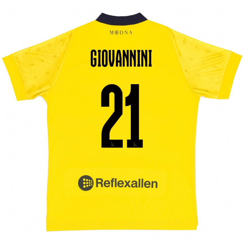 גברים רומאו ג'ובאניני #21 צהוב כחול נייבי ג'רזי ביתית 2025/26 חולצה קצרה