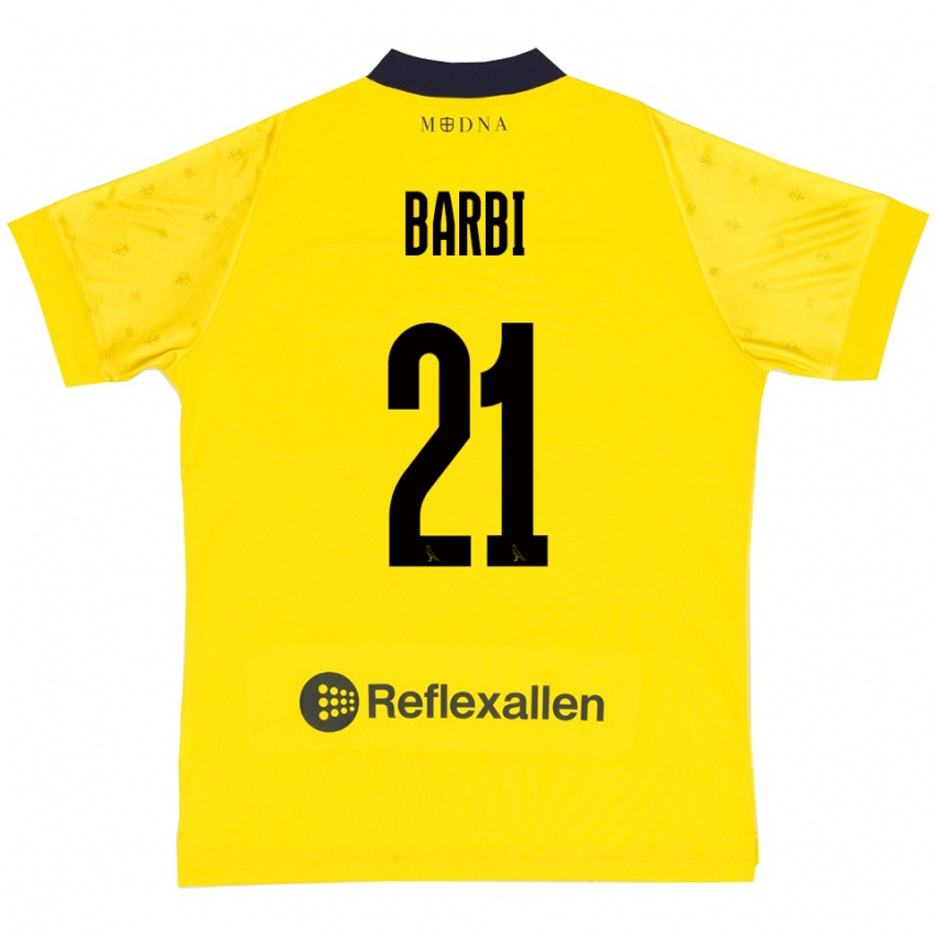 גברים Edoardo Barbi #21 צהוב כחול נייבי ג'רזי ביתית 2025/26 חולצה קצרה