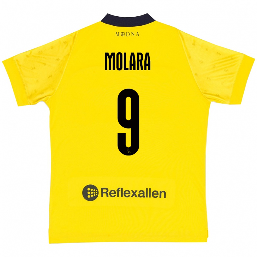 גברים כריסטיאן מולרה #9 צהוב כחול נייבי ג'רזי ביתית 2025/26 חולצה קצרה