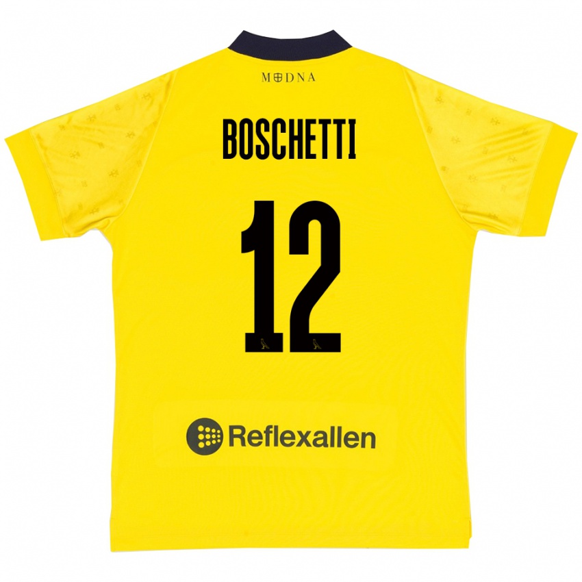 גברים Matteo Boschetti #12 צהוב כחול נייבי ג'רזי ביתית 2025/26 חולצה קצרה