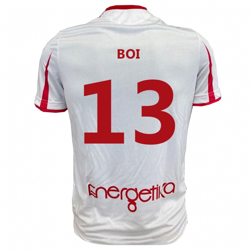 גברים Alessandro Boi #13 לבן אדום ג'רזי ביתית 2025/26 חולצה קצרה