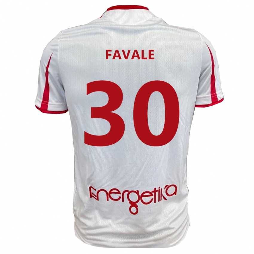 גברים ג'וליו פבאלה #30 לבן אדום ג'רזי ביתית 2025/26 חולצה קצרה