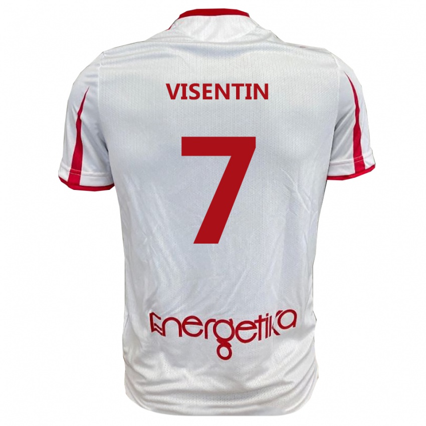 גברים Filippo Visentin #7 לבן אדום ג'רזי ביתית 2025/26 חולצה קצרה