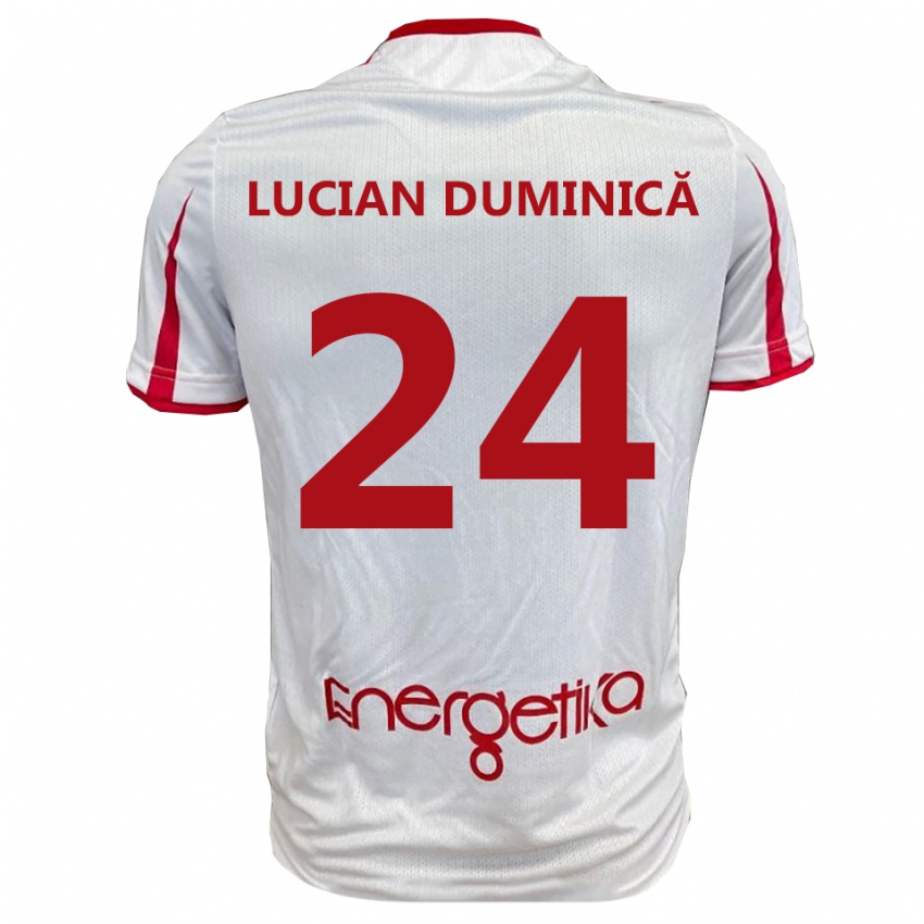 גברים Nicolae Lucian Duminică #24 לבן אדום ג'רזי ביתית 2025/26 חולצה קצרה