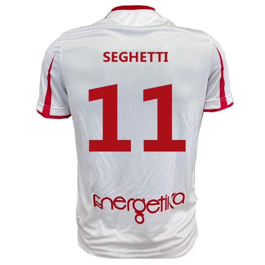 גברים אלסנדרו סגטי #11 לבן אדום ג'רזי ביתית 2025/26 חולצה קצרה