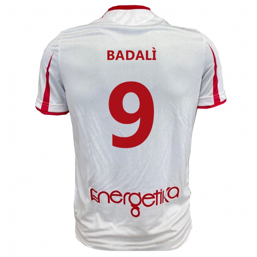 גברים Ignazio Badalì #9 לבן אדום ג'רזי ביתית 2025/26 חולצה קצרה